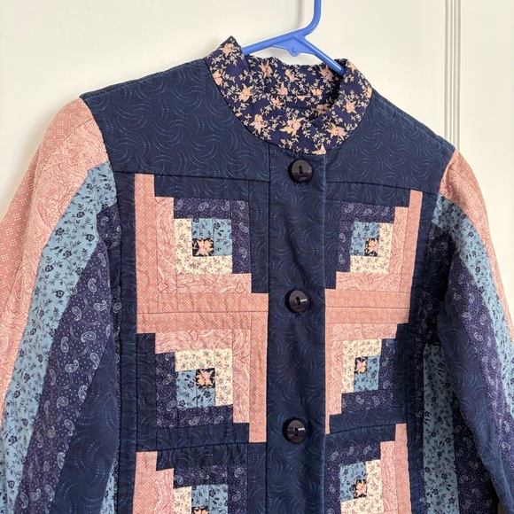 Vintage vintage patchwork quilt jacket - Picture 13 of 16